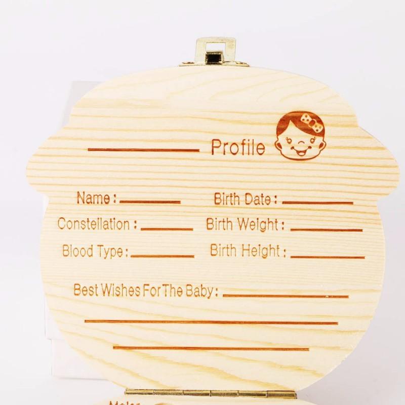 Wood Storage Box For Baby Kids Tooth Box Organizer