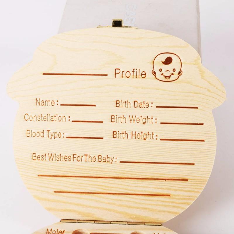 Wood Storage Box For Baby Kids Tooth Box Organizer