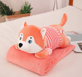 Cartoon Husky Air Conditioner Being Pillow