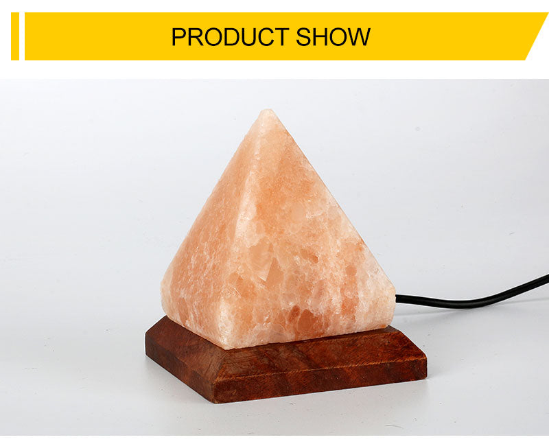 Base de madera pirámide de sal del himalaya