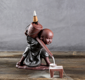 Ceramic backflow incense burner decoration