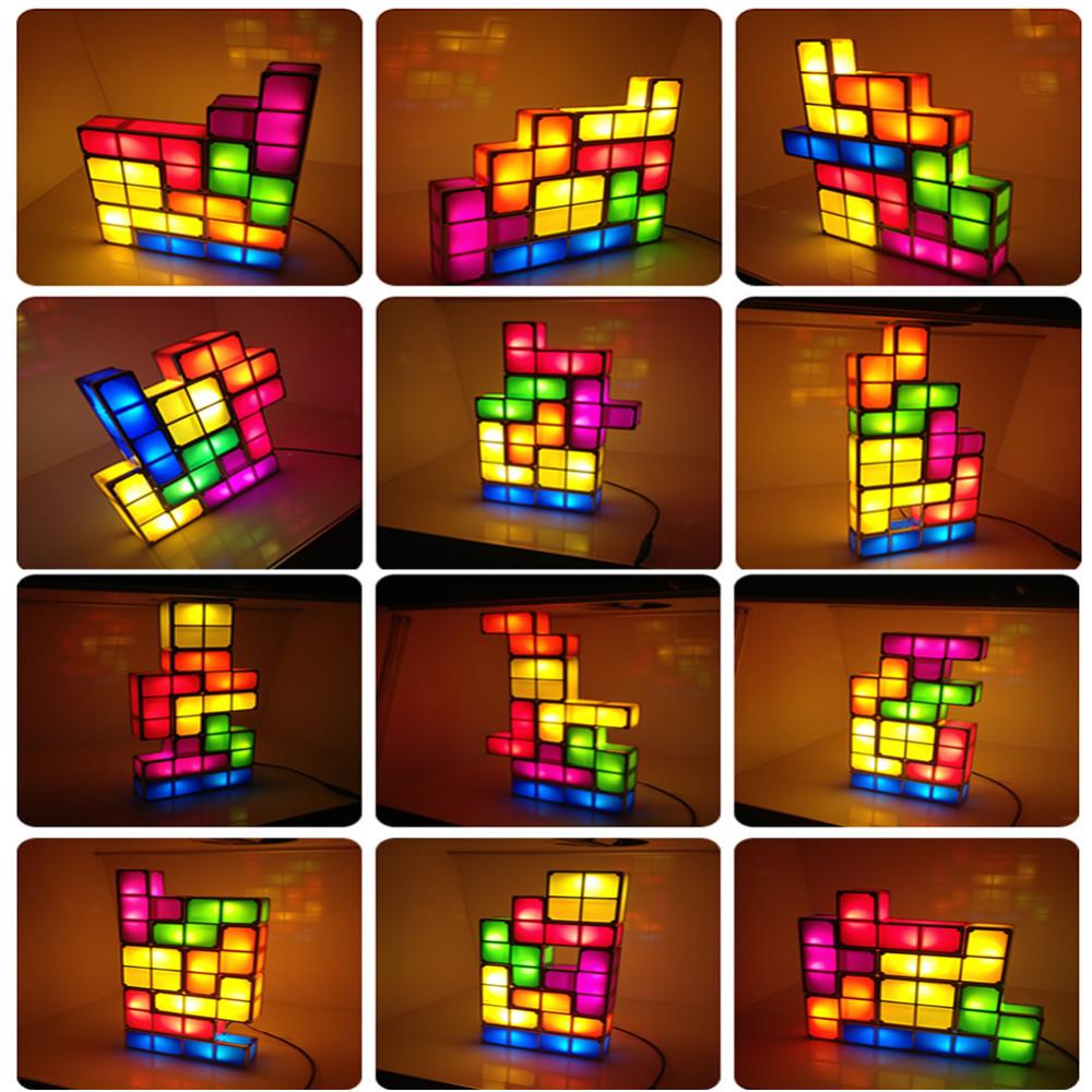 Tetris lamp building blocks 3D