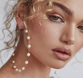 Pearl Large Hoop Earrings