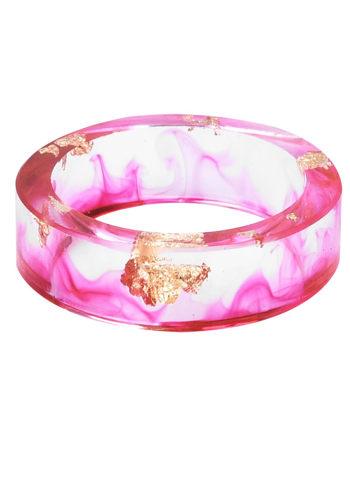 Dried flower resin ring