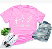 Letter printed short sleeve t-shirt