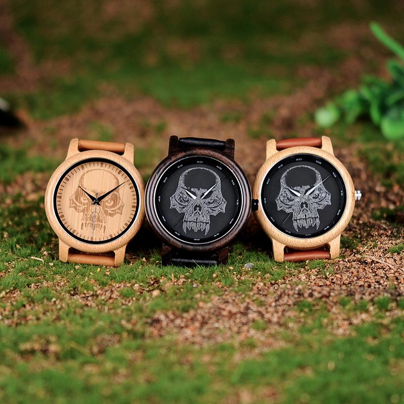 Watches Bamboo Unisex Watches  P24 Skull