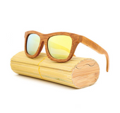 Multicolor bamboo glasses coated sunglasses
