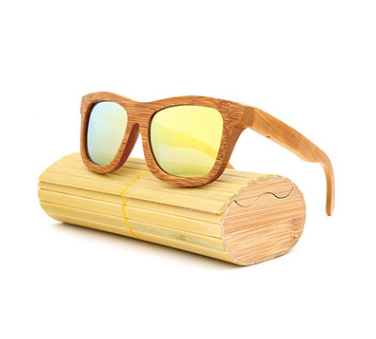 Multicolor bamboo glasses coated sunglasses