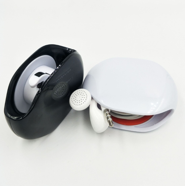 Automatic earphone retractor reel type push-type telescopic multi-function data storage box winder