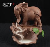 Creative Backflow Incense Burner Elephant Design