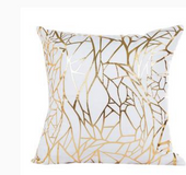 Throw Pillow Case with Gold Foil Accent