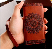 Mandala Flower Leather   Case  | IPhone   | Samsung