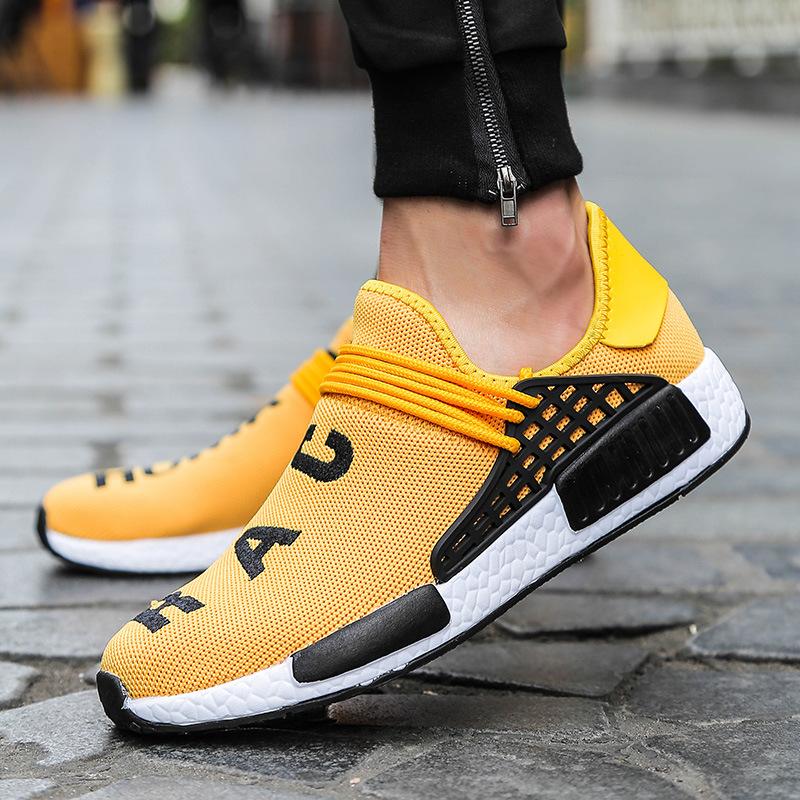 Breathable casual sports big net running shoes couple shoes flying woven shoes