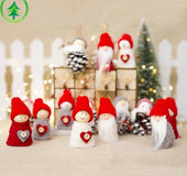 New Christmas Decoration Creative Wood Doll Doll Pine Cone Pendant Mini Doll Charm