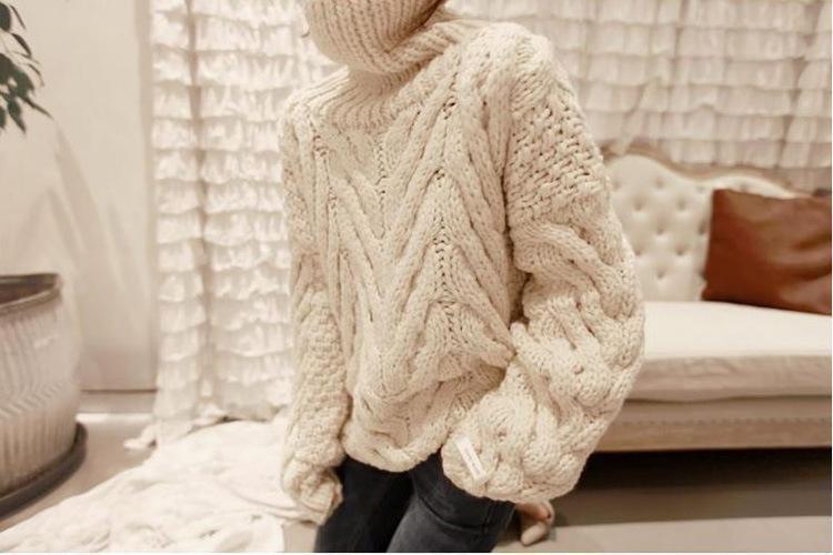Turtleneck knit sweater