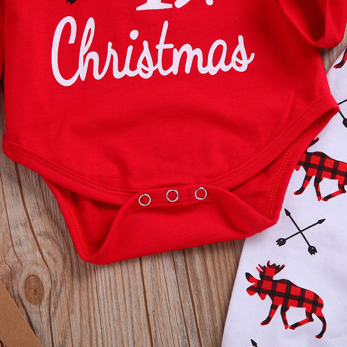 Kids Baby Girl Boy My First Christmas Letter Romper Pant Hat Outfits Xmas Set Autumn Clothing