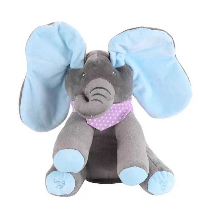 Las orejas se moverán para cantar muñecos de peluche de elefante
