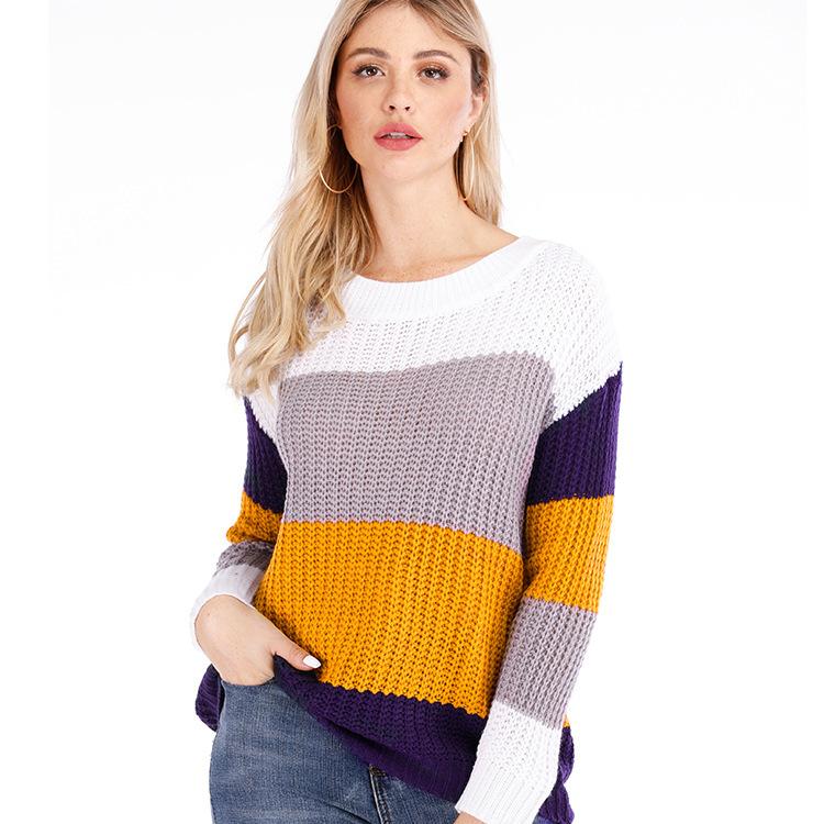 Striped pullover sweater