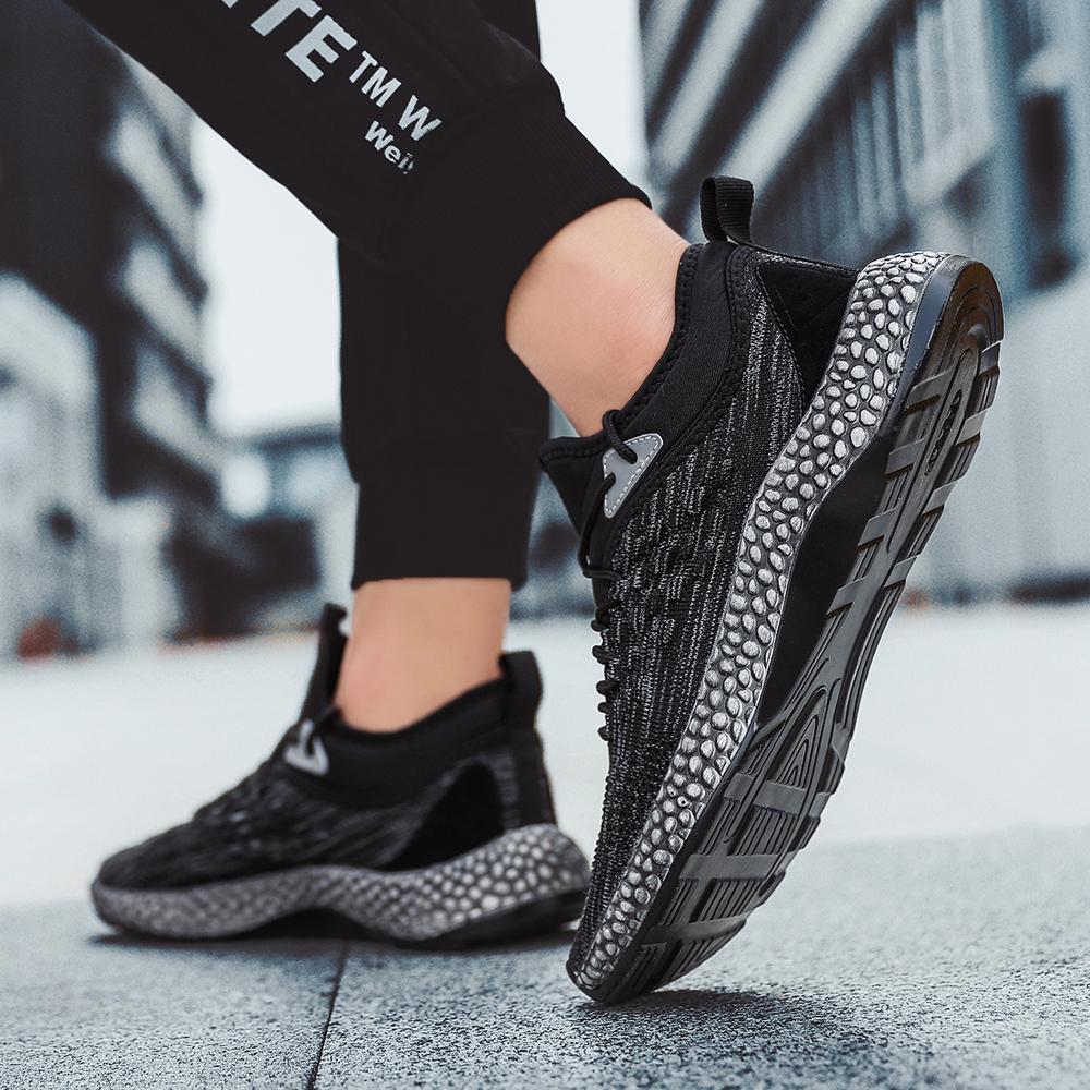Flying woven breathable sports running shoes