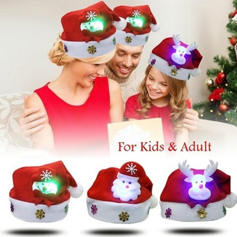 LED glowing christmas hat