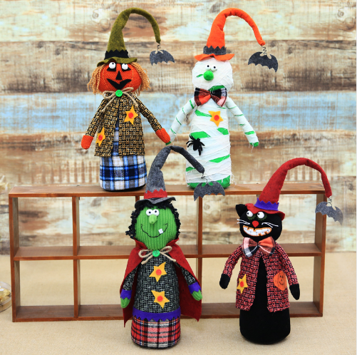 Halloween creative pumpkin witch doll