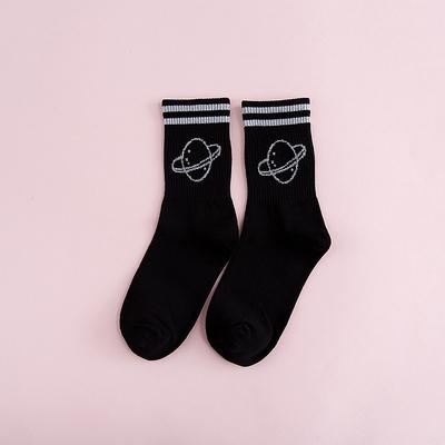 Women's solid color two-bar planet cotton