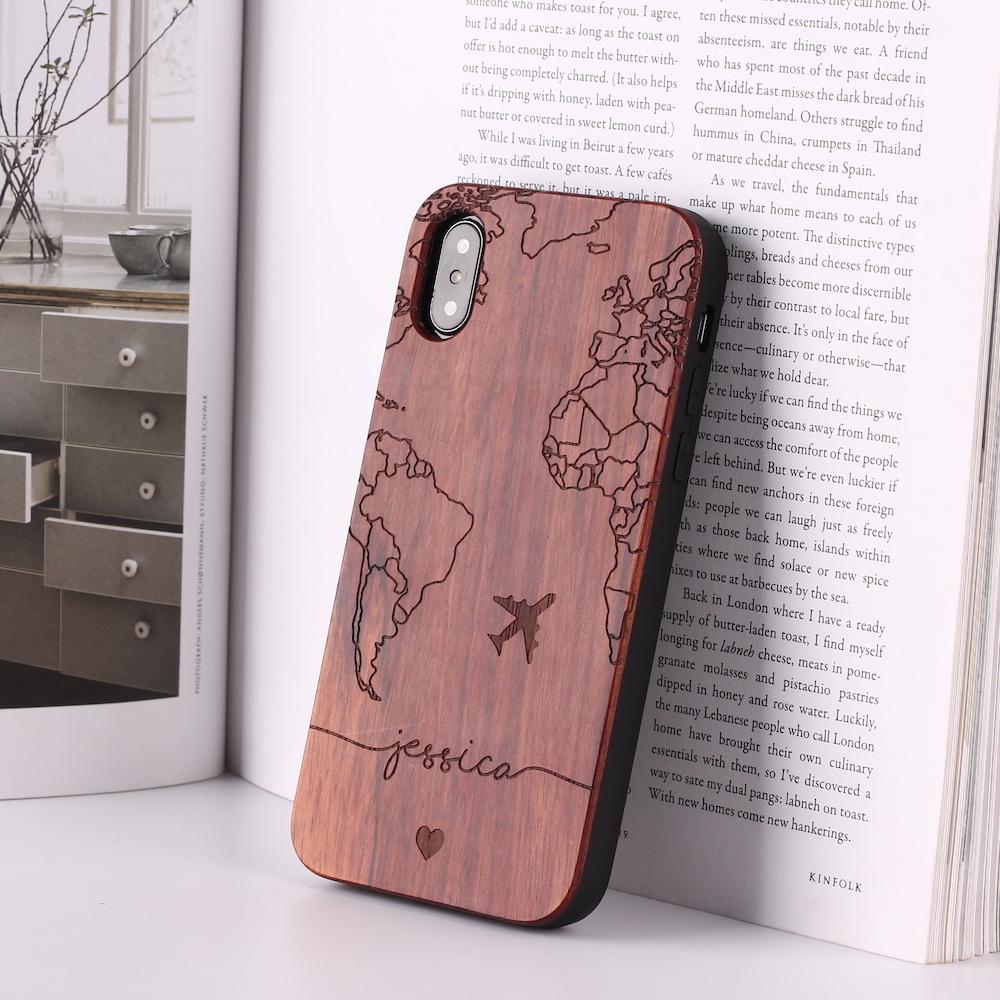 Wooden mobile phone case