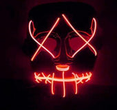 Halloween Led Luminous Mask Horror Grimace Bloody EL wire Halloween Carnaval Party Club Bar DJ Glowing Full Face Masks
