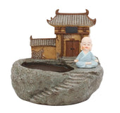Home zen garden small monk flower pot