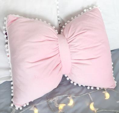 Lovely ball bow tie pillow blanket Nordic ins bedside sofa cushion pillow quilt