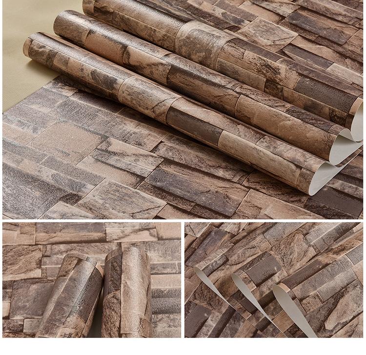 3D PVC imitation marble wallpaper