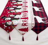 Christmas cotton embroidery table flag