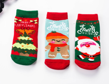 Children's Christmas Socks Thicken Cartoon Baby Socks Children's Cotton Socks