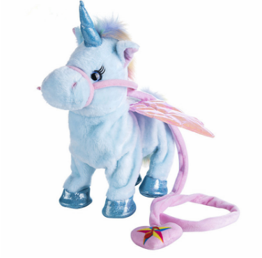 1pc Electric Walking Unicorn Plush Toy soft horse Stuffed Animal Toy Electronic sing Music Unicornio Toy Children Christmas Gift