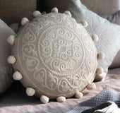 Vintage embroidered French pillow