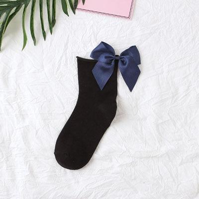 Back bow cotton socks