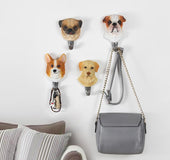 Household wall decoration hook creative wall hanging American coat hook hook hall entrance bathroom single coat hook free punching