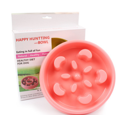 Pets Bowl Food Water Feeding Slow Travel Anti-choke Bowl Portable Dish for Dogs Cat Water Feeder