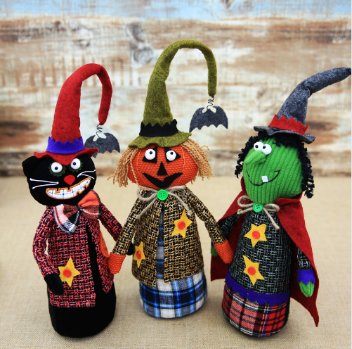 Halloween creative pumpkin witch doll