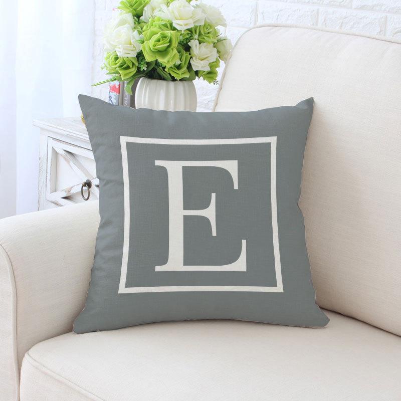 English alphabet single-sided printed pillowcase