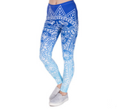 Printed thin pencil feet pants stretch big ladies yoga pants leggings