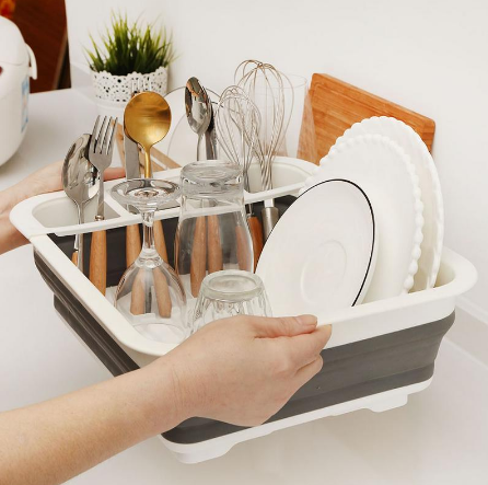 Escurridor de platos de cocina plegable