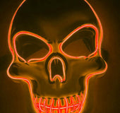 Halloween Skeleton Mask LED Glow Scary Mask