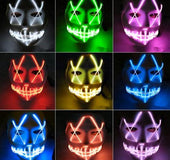 Halloween Led Luminous Mask Horror Grimace Bloody EL wire Halloween Carnaval Party Club Bar DJ Glowing Full Face Masks