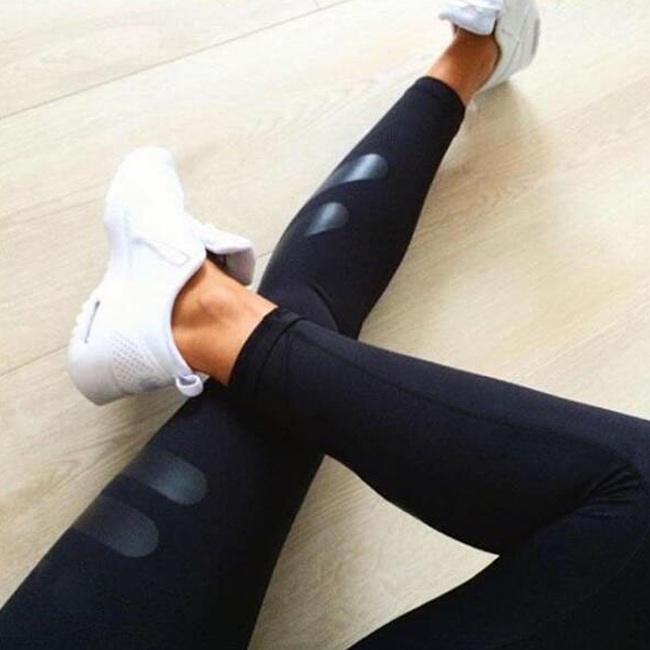 Amazon explosion letter digital printing high waist BOSSGIRL ladies fitness yoga sports casual leggings