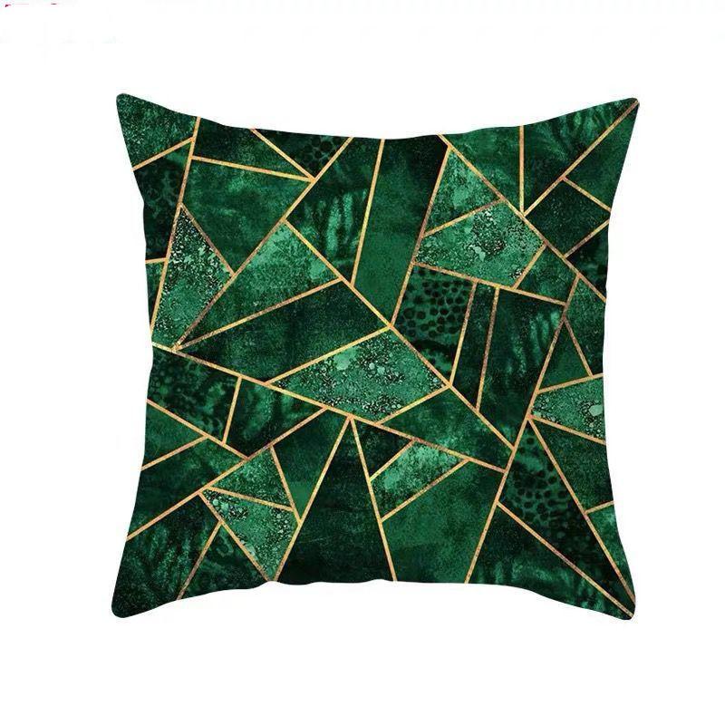 Green marble pillow case
