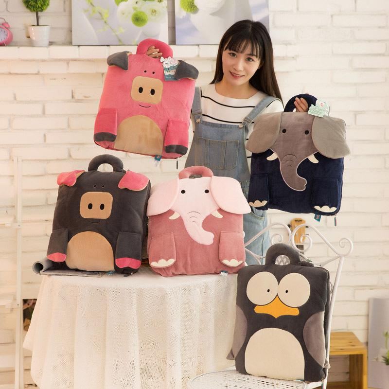 Cartoon pillow blanket plush toy
