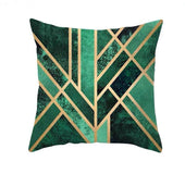 Green marble pillow case