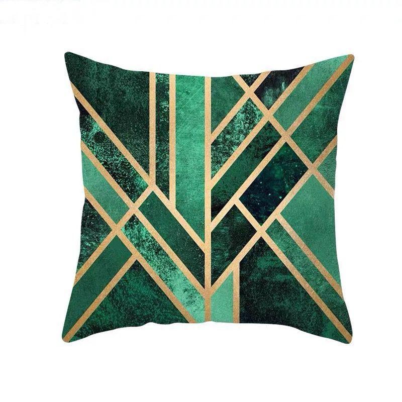 Green marble pillow case