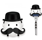 Black beard shaving rack suction razor